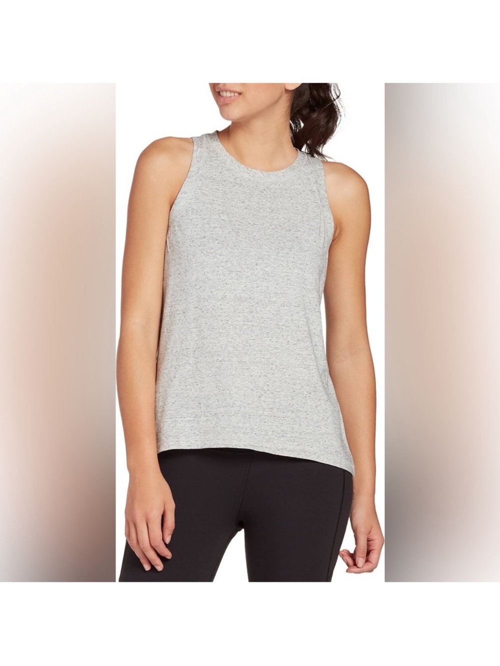 CALIA Women's Everyday High Neck Muscle Tank Gray size small